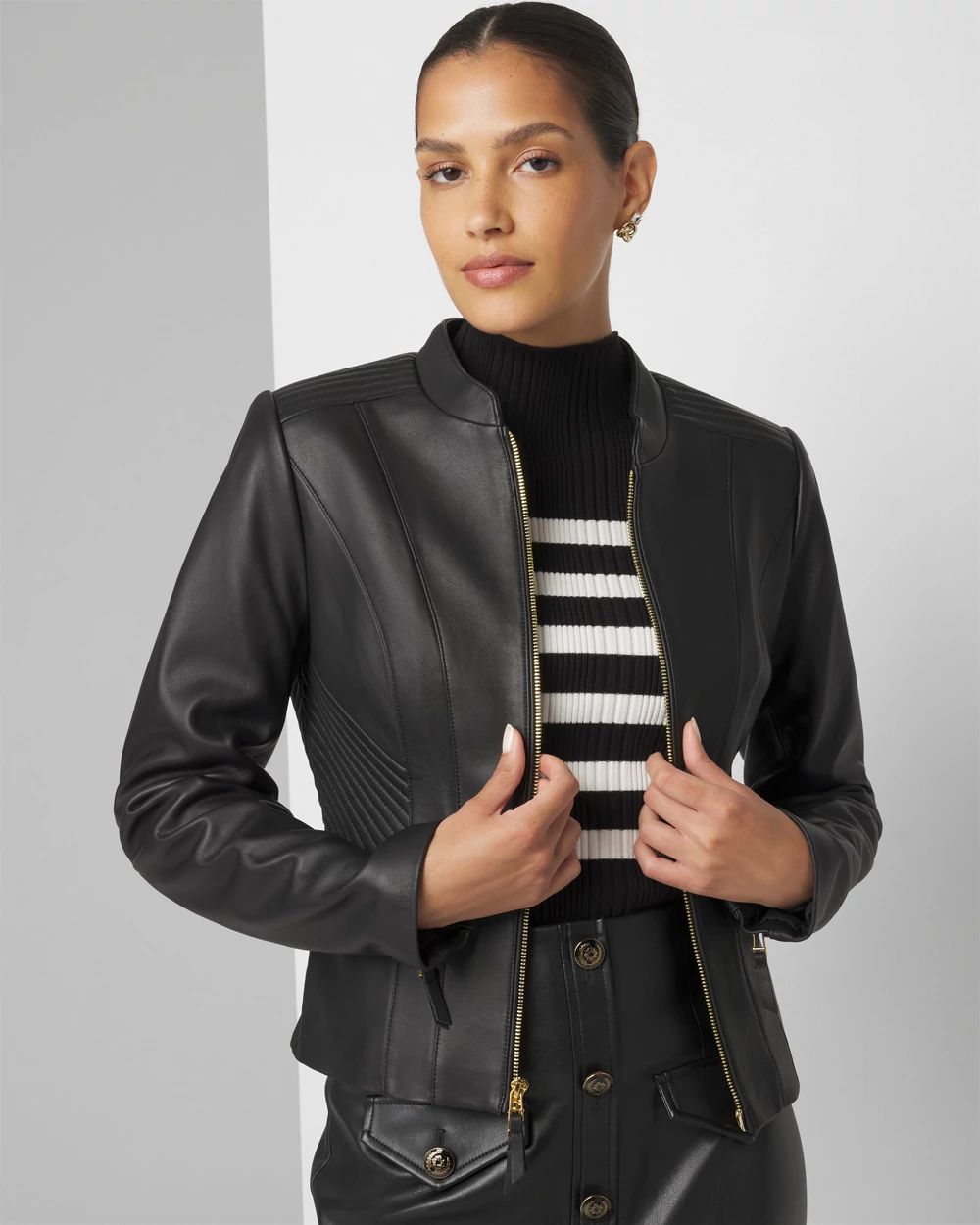 Moto Leather Jacket White House Black Market